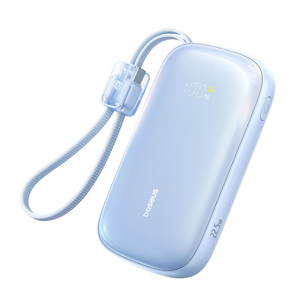 Baseus EnerFill FC21 Qpow 3 Ultra 20000mAh 22.5W Powerbank with Display and Cable Included - Blueeng