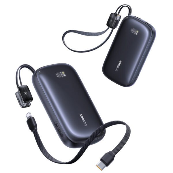 Baseus EnerFill FC21 Qpow 3 Ultra 20000mAh 45W Power Bank with Digital Display and Included Cable - Blackeng