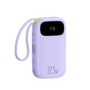 Baseus EnerFill FC21 Qpow 3 Ultra 20000mAh 22.5W Powerbank with Digital Display and Cable Included - Purpleeng
