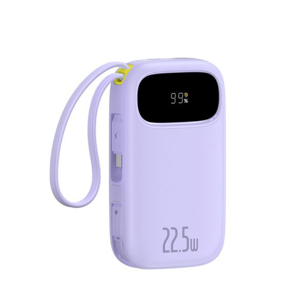 Baseus EnerFill FC21 Qpow 3 Ultra 20000mAh 22.5W Powerbank with Digital Display and Cable Included - Purpleeng