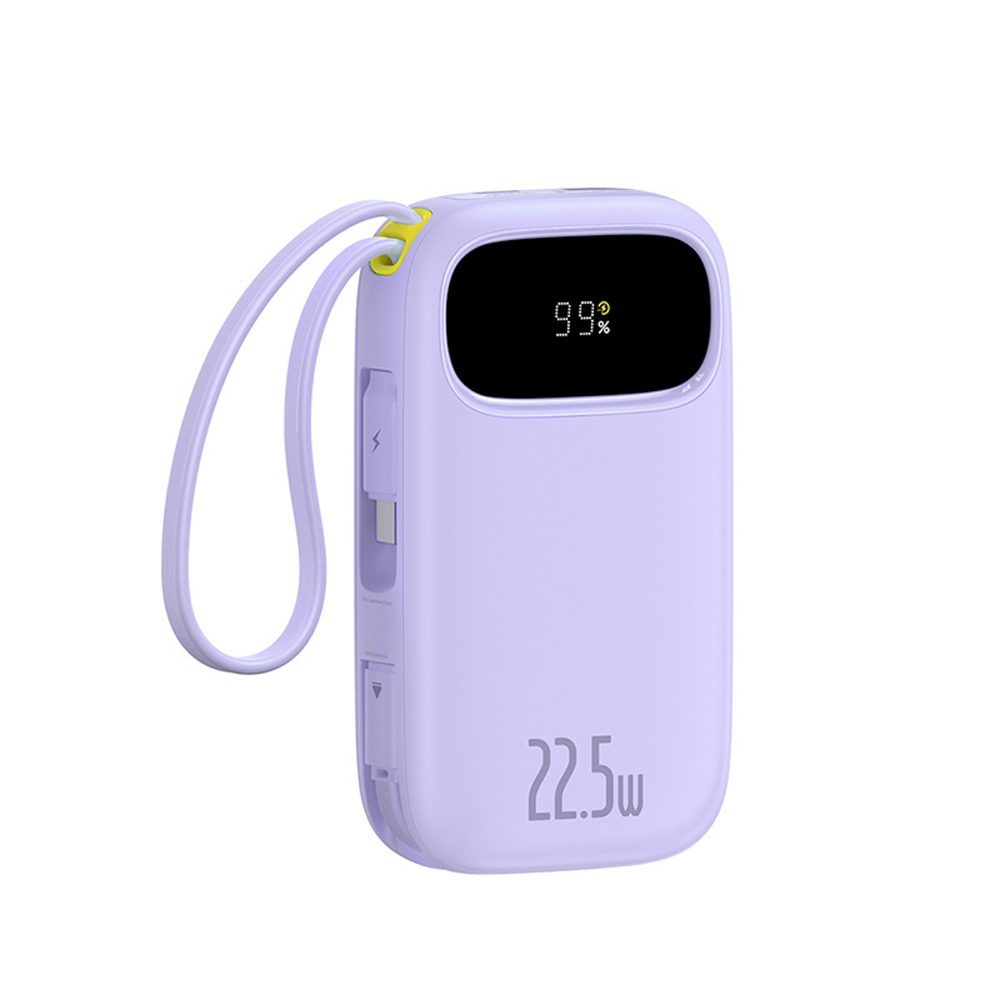 Baseus EnerFill FC21 Qpow 3 Ultra 20000mAh 22.5W Powerbank with Digital Display and Cable Included - Purpleeng