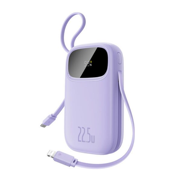 Baseus EnerFill FC21 Qpow 3 Ultra 20000mAh 22.5W Powerbank with Digital Display and Cable Included - Purpleeng