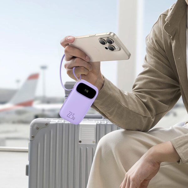 Baseus EnerFill FC21 Qpow 3 Ultra 20000mAh 22.5W Powerbank with Digital Display and Cable Included - Purpleeng