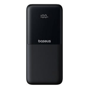 Baseus Lipow 10000mAh 22.5W Powerbank with Dual Built-in Cable with Display (with additional black Baseus Simple USB-A - USB-C 3A 0.2m cable) - Blackeng