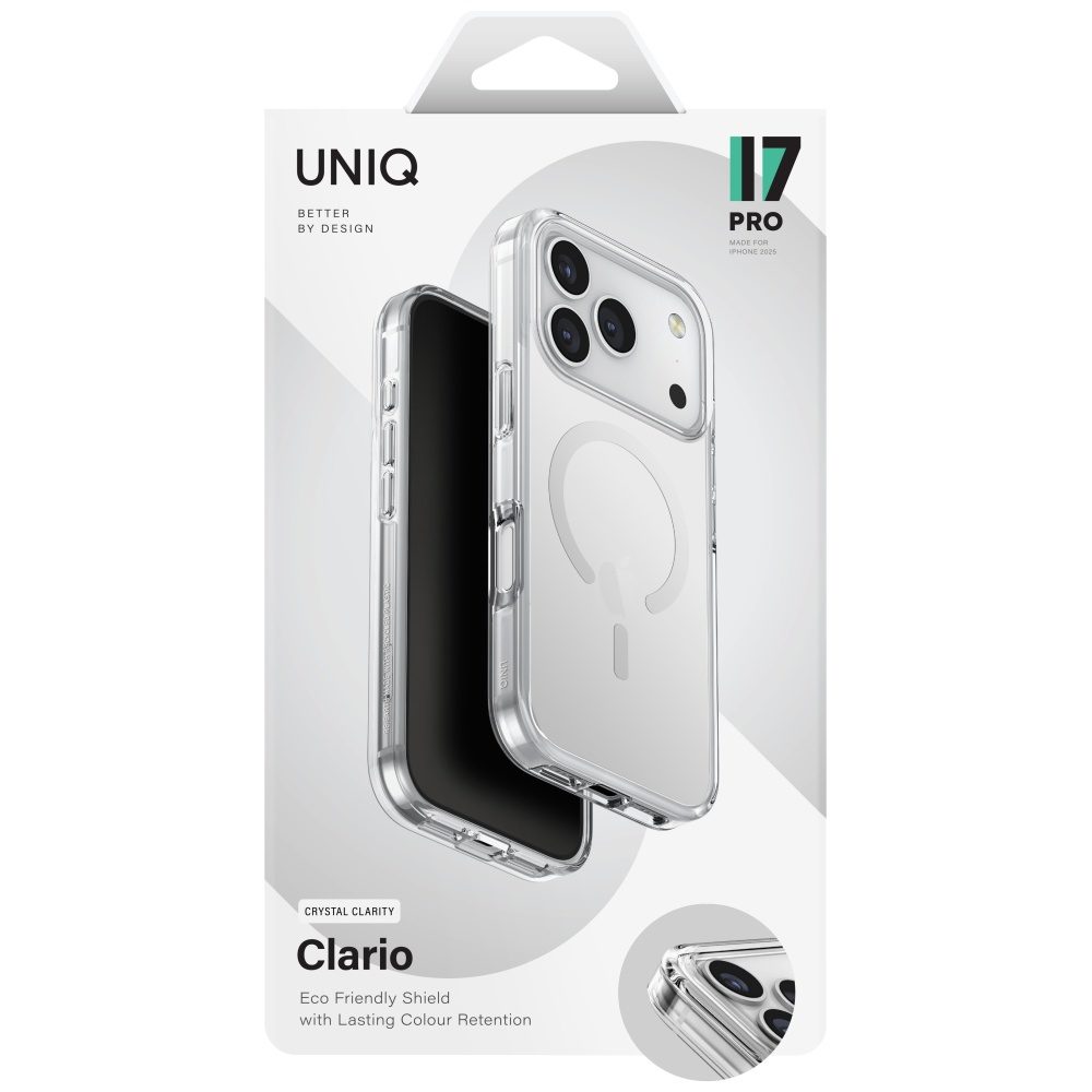 Uniq Clario Magclick Charging Case for iPhone 17 Pro - Transparenteng