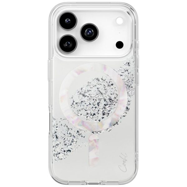 Uniq Coehl Crystelle Magnetic Charging case for iPhone 17 Pro - silvereng