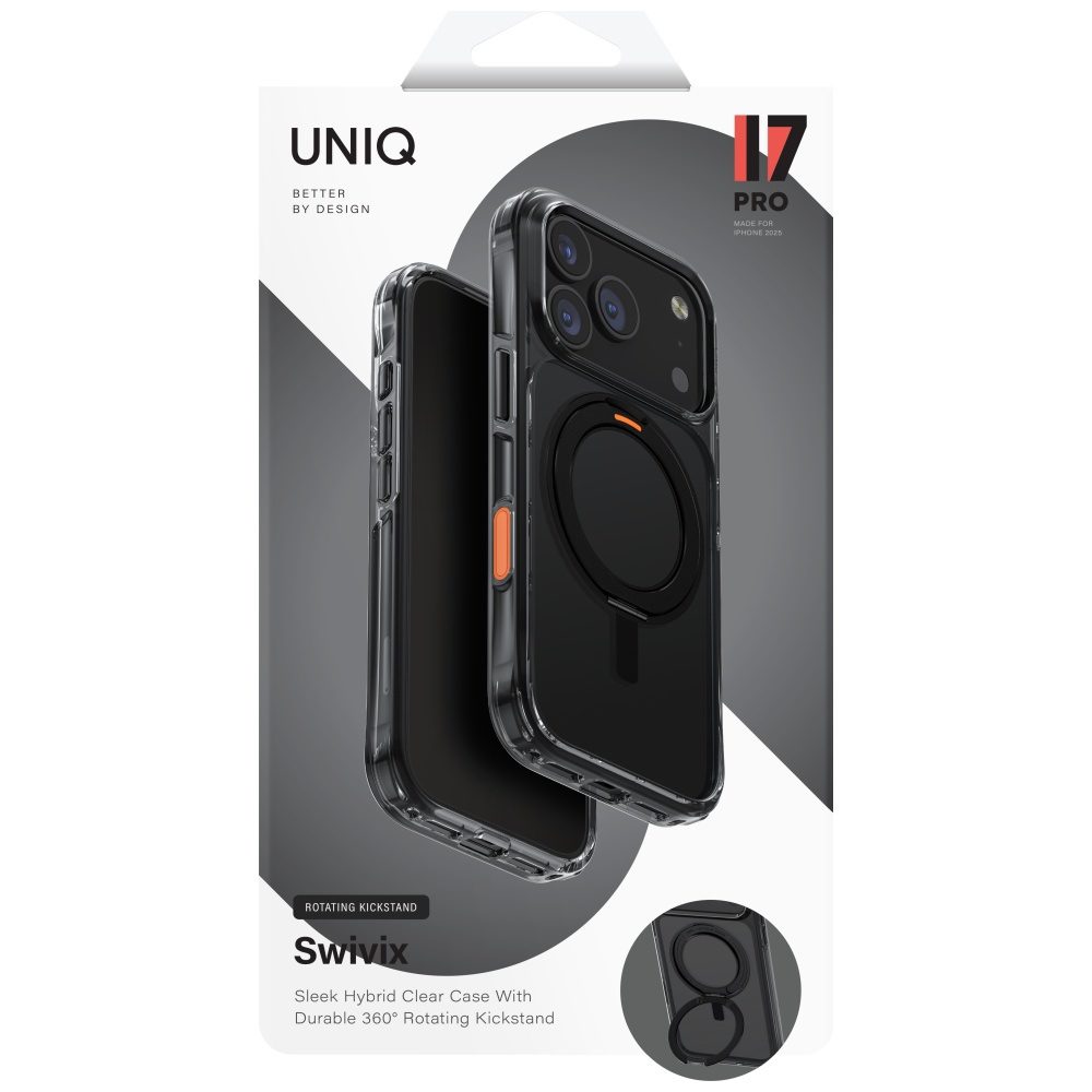 201753_6 Uniq Swivix Rotating Kickstand 360 Case for iPhone 17 Pro - Blackeng