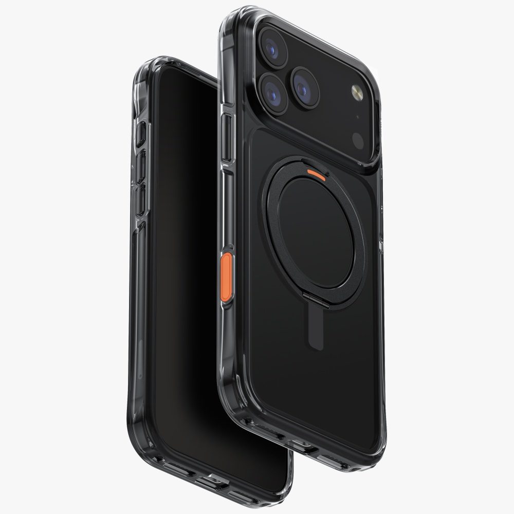 201755_1 Uniq Swivix Rotating Kickstand 360 Case for iPhone 17 Pro Max - Blackeng