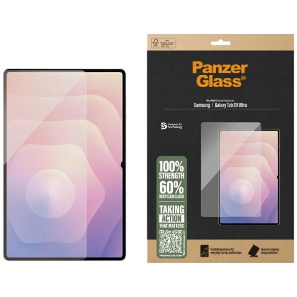 PanzerGlass Ultra-Wide Fit Tempered Glass for Samsung Galaxy Tab S11 Ultra - Transparenteng