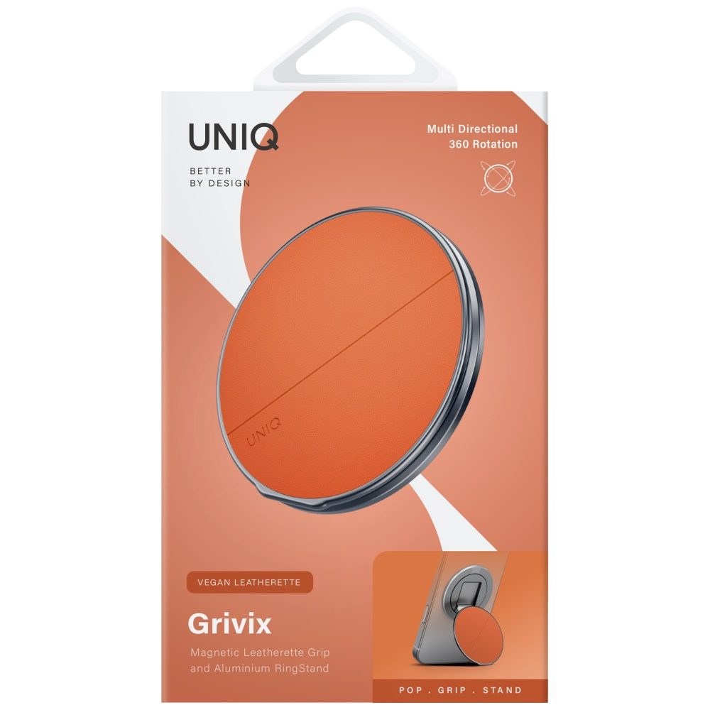 201778_4 Uniq Grivix Classic 360 Mount&Grip Stand Magnetic Holder - Orangeeng