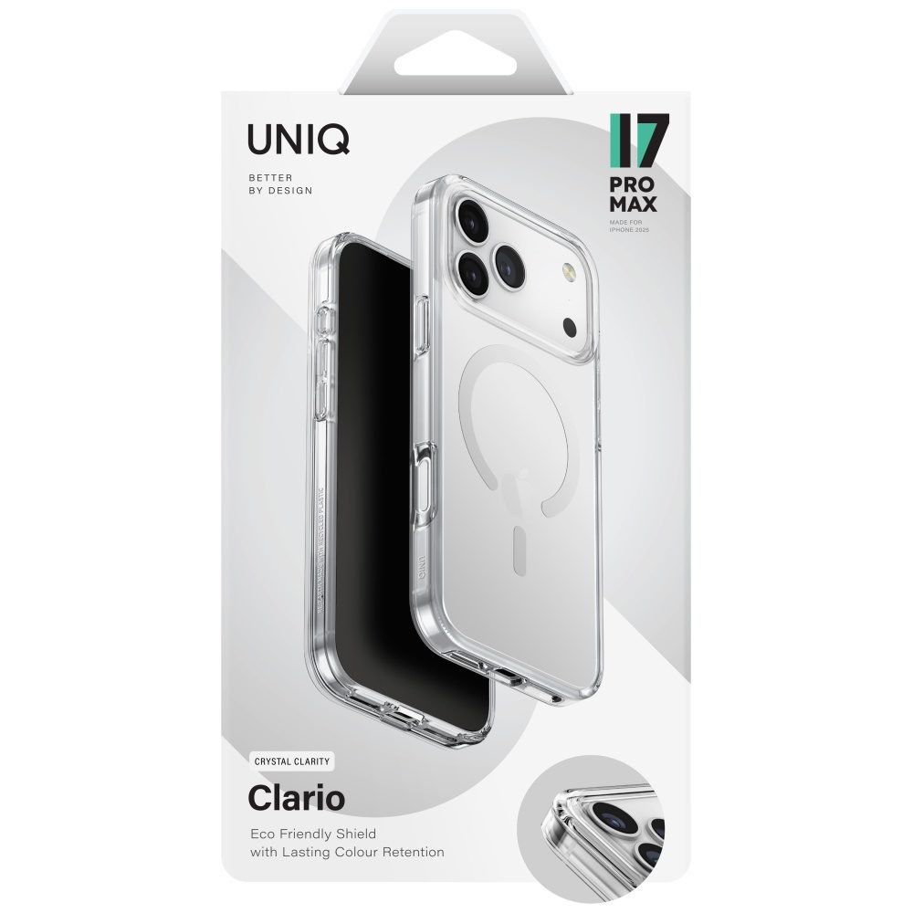 Uniq Clario Magclick Charging Case for iPhone 17 Pro Max - Transparenteng