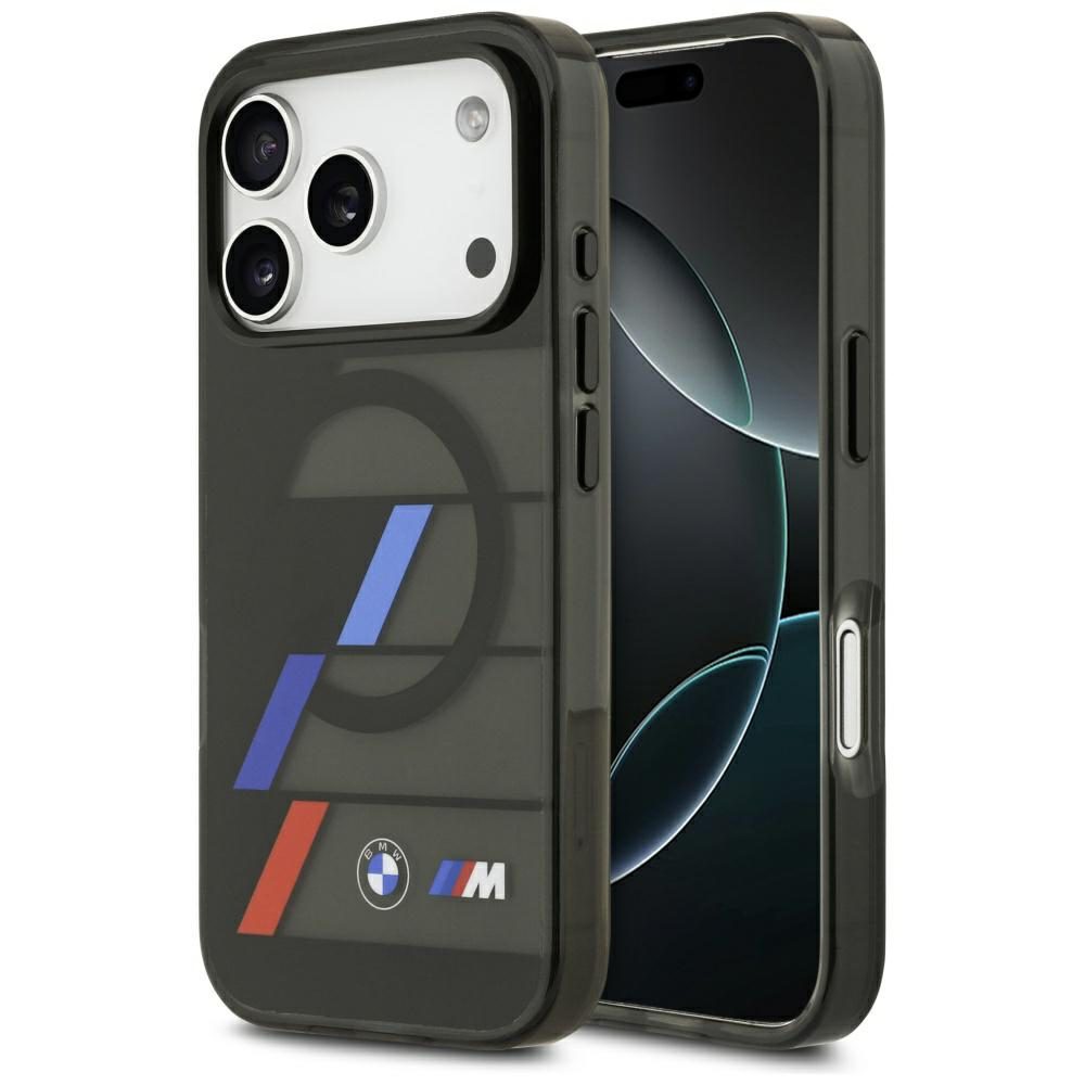 BMW M IML Metal Buttons Tricolor Lines MagSafe Case for iPhone 17 Pro - Blackeng