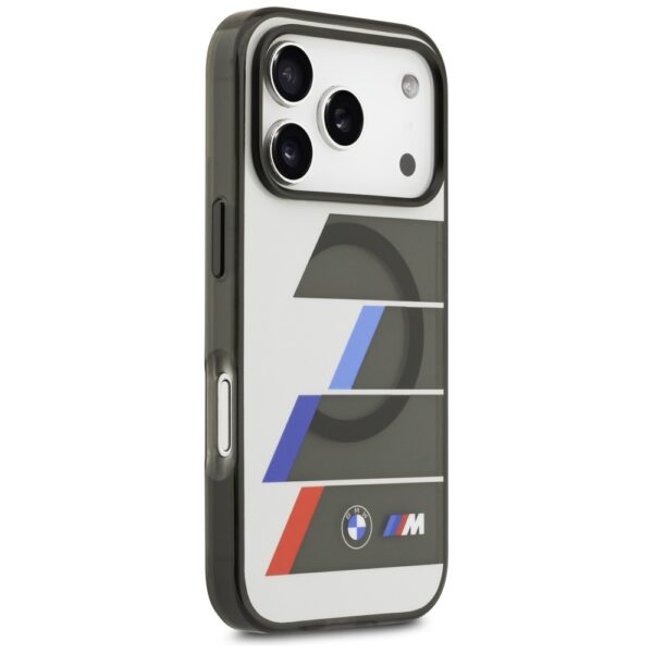 201873_4 BMW M IML Metal Buttons Tricolor Lines MagSafe Case for iPhone 17 Pro Max - Grayeng