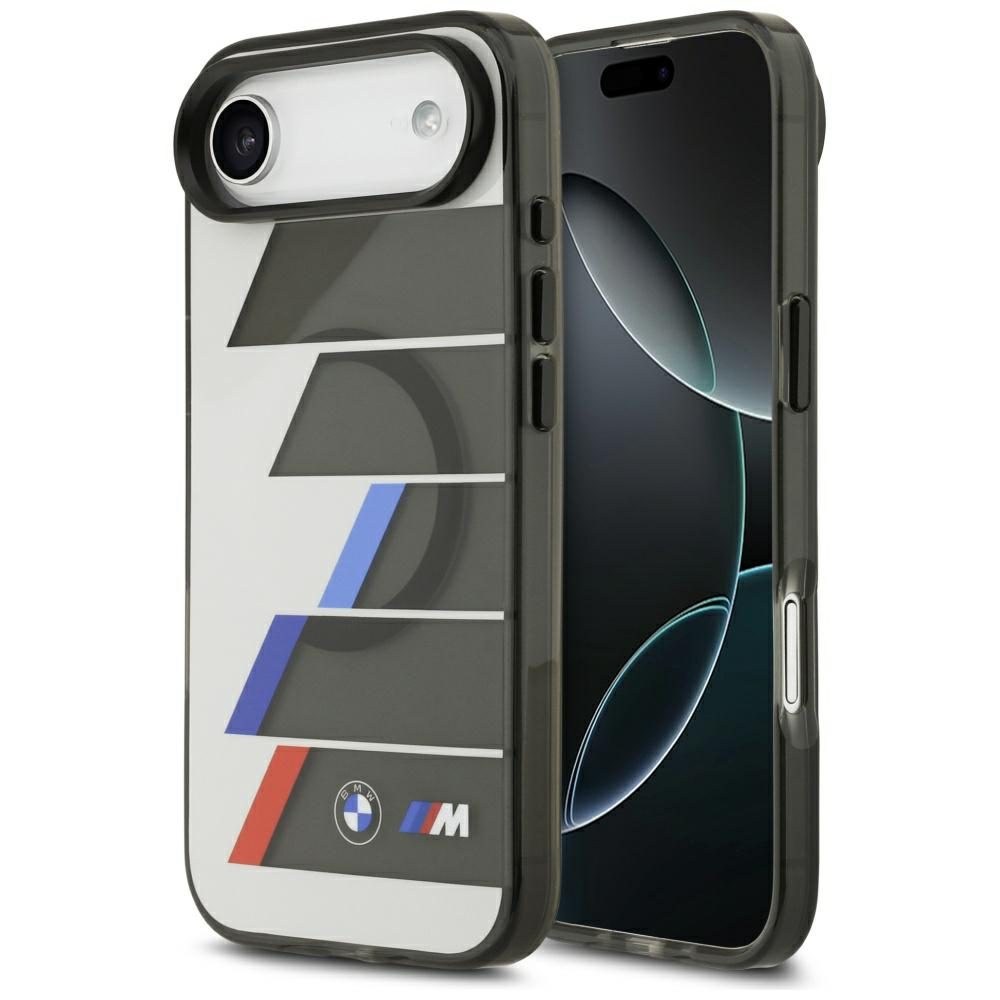 201875_1 BMW M IML Metal Buttons Tricolor Lines MagSafe Case for iPhone Air - Grayeng
