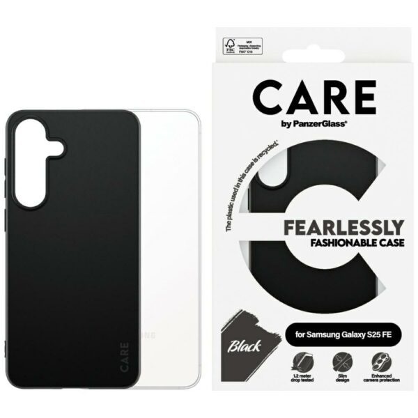 CARE by PanzerGlass Fashion Case for Samsung Galaxy S25 FE - Blackeng
