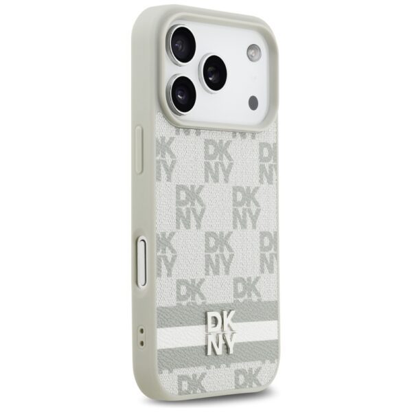 DKNY Checkered with Printed Stripes iPhone 17 Pro Case - Beigeeng