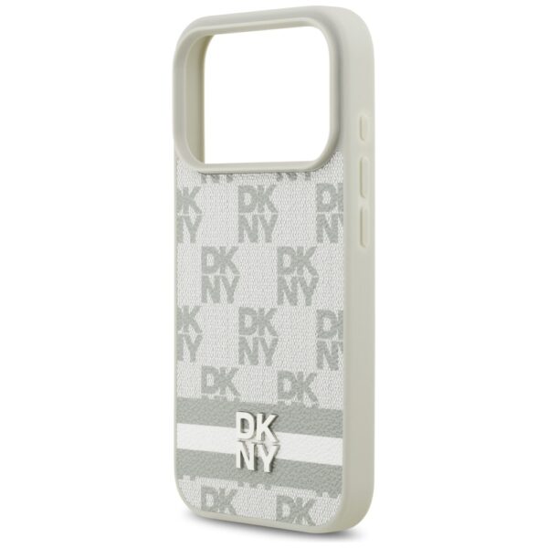 DKNY Checkered with Printed Stripes iPhone 17 Pro Case - Beigeeng