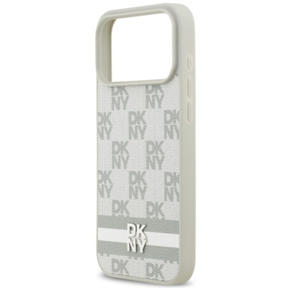 DKNY Checkered with Printed Stripes Case for iPhone 17 Pro Max - Beigeeng
