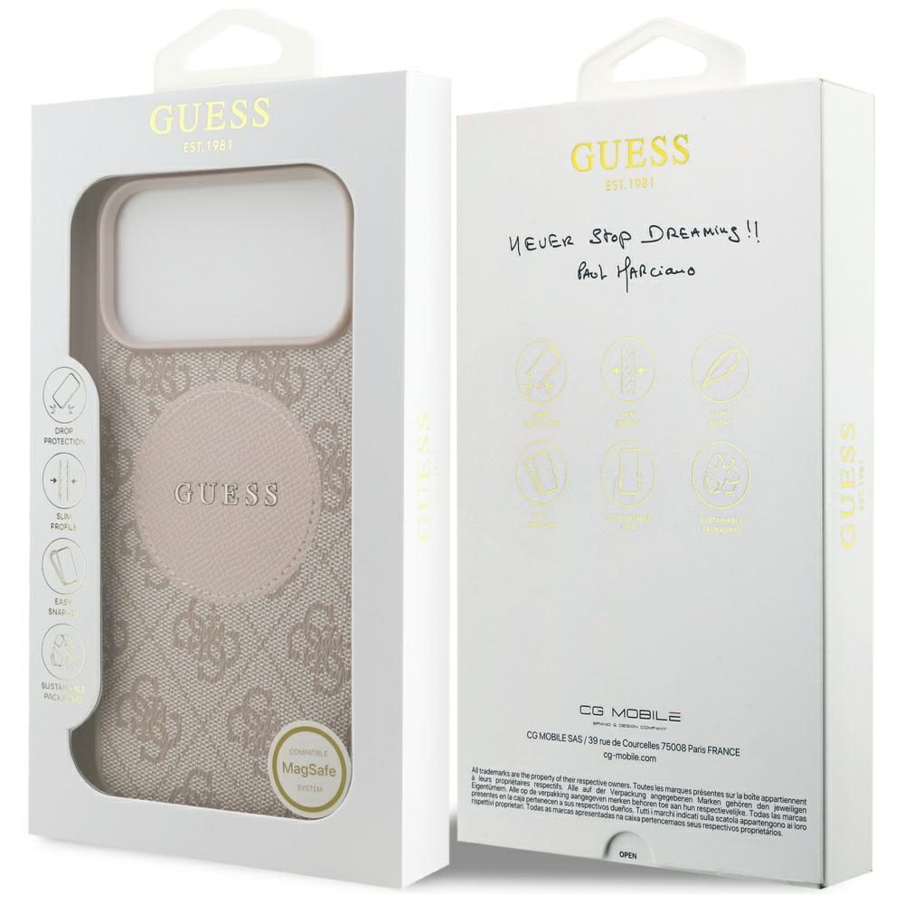 201882_8 Guess 4G Circle Classic Logo MagSafe case for iPhone 17 Pro Max - pinkeng