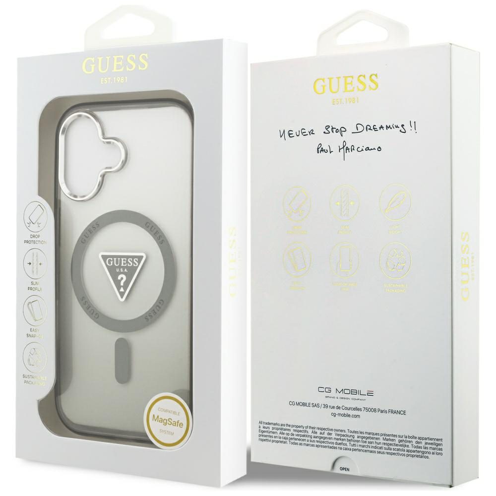 Guess IML Gradient Triangle Logo MagSafe case for iPhone 17 - oliveeng