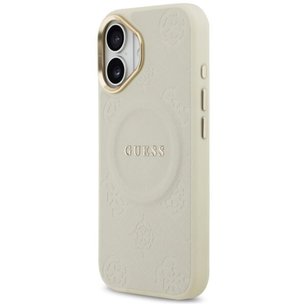 Guess Peony Hot Stamp MagSafe iPhone 17 Case - Beigeeng