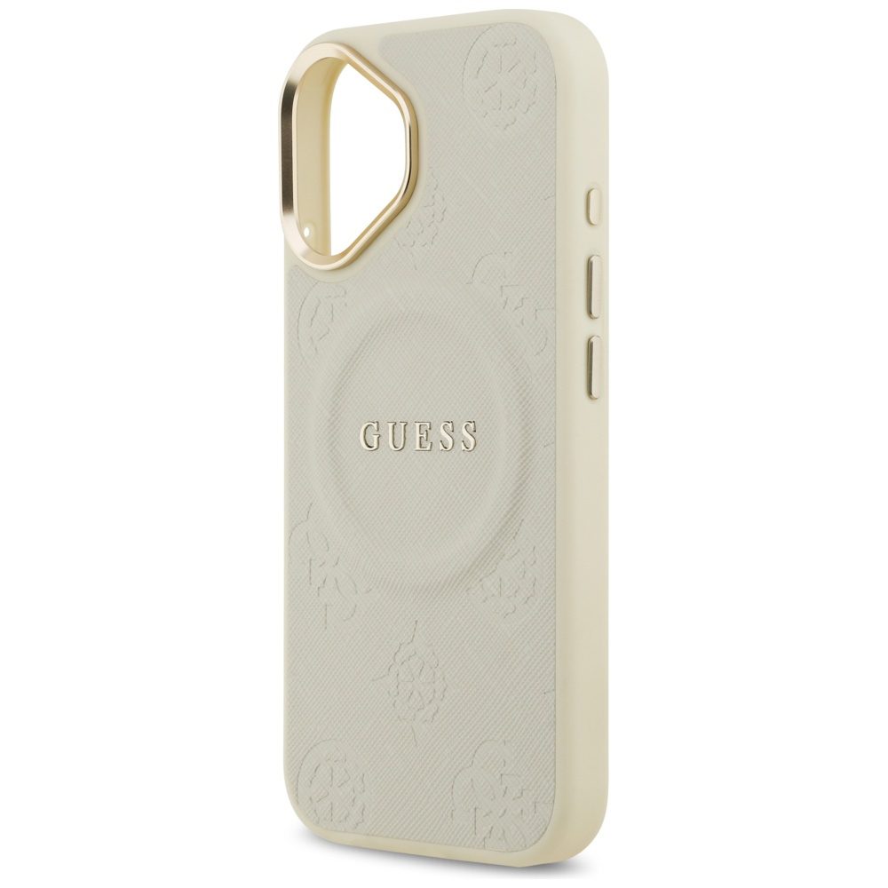 Guess Peony Hot Stamp MagSafe iPhone 17 Case - Beigeeng