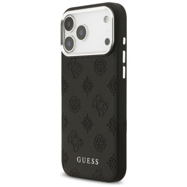Guess Peony Hot Stamp Script MagSafe Case for iPhone 17 Pro Max - Blackeng