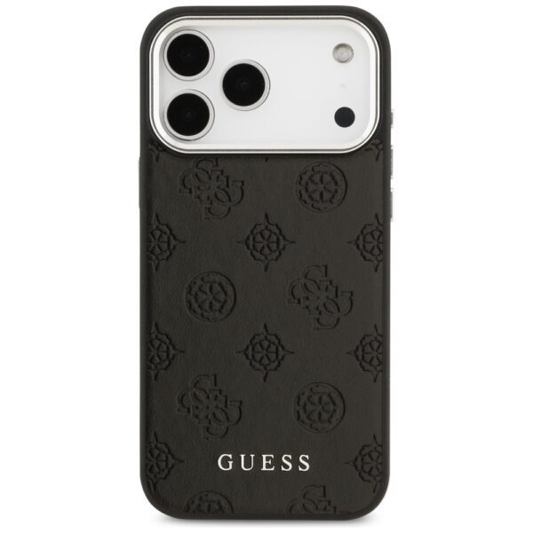Guess Peony Hot Stamp Script MagSafe Case for iPhone 17 Pro Max - Blackeng
