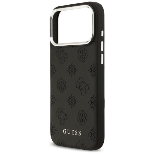 Guess Peony Hot Stamp Script MagSafe Case for iPhone 17 Pro Max - Blackeng