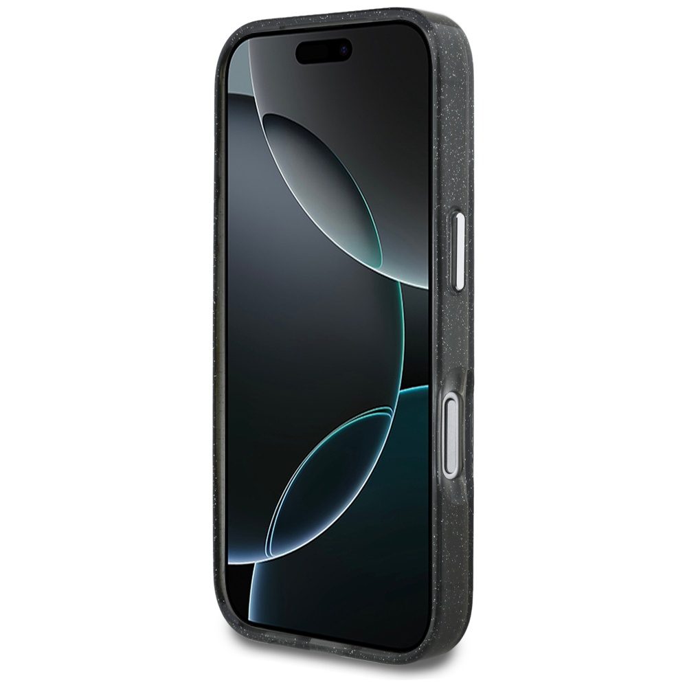 Karl Lagerfeld IML Glitter Karl & Choupette Sketch Logo MagSafe Case for iPhone 17 Pro - Blackeng