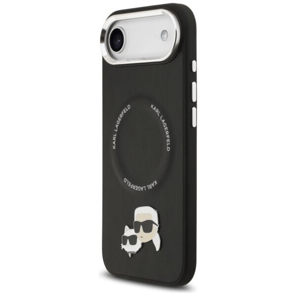 201910_2 Karl Lagerfeld Karl & Choupette Pins MagSafe Case for iPhone Air - Blackeng