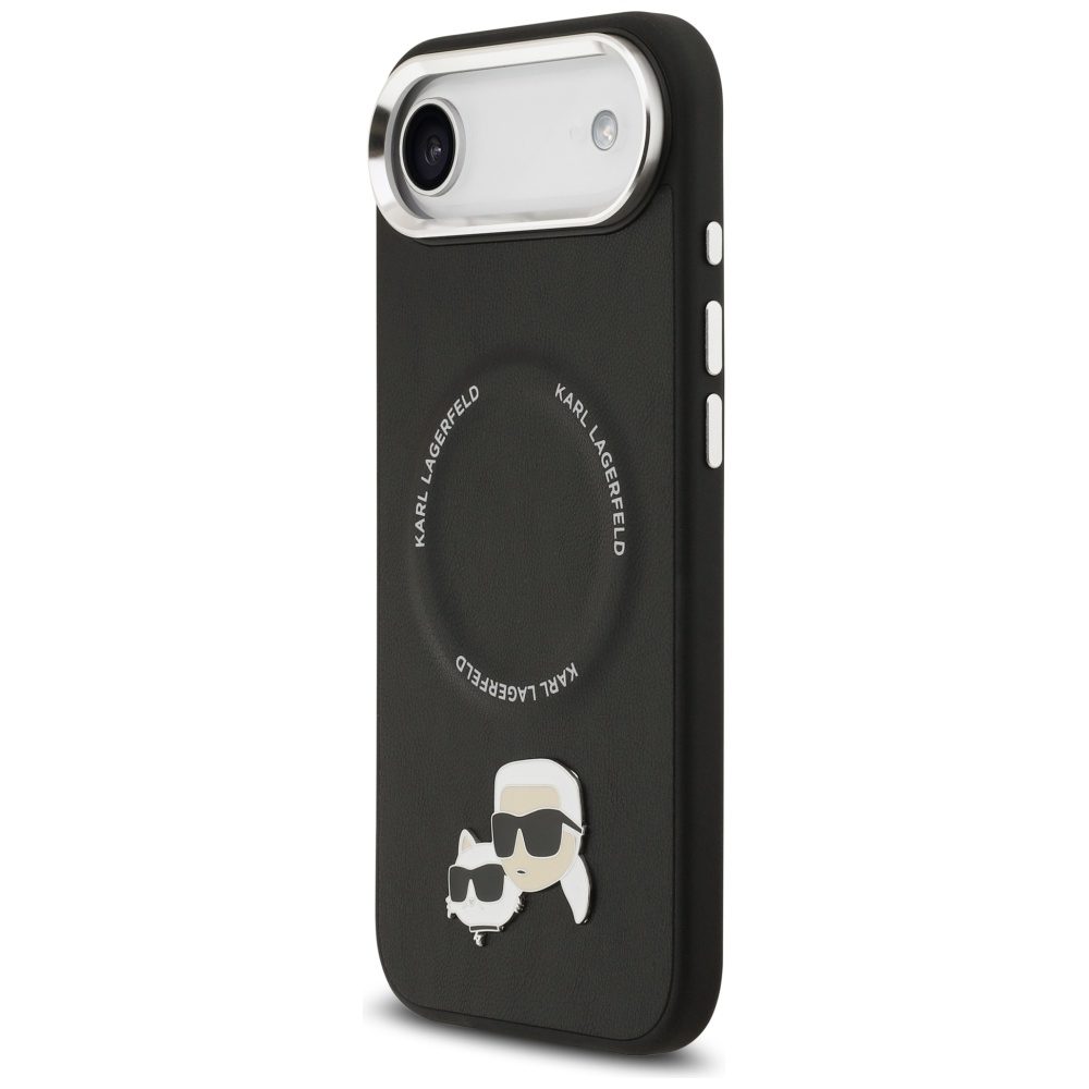 201910_2 Karl Lagerfeld Karl & Choupette Pins MagSafe Case for iPhone Air - Blackeng