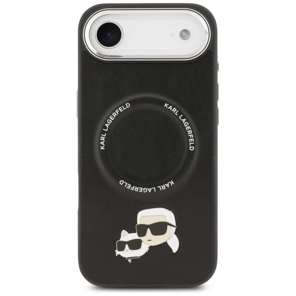 201910_3 Karl Lagerfeld Karl & Choupette Pins MagSafe Case for iPhone Air - Blackeng