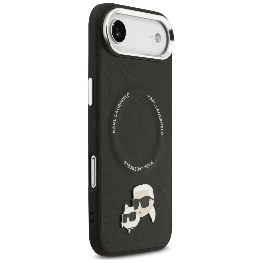 201910_4 Karl Lagerfeld Karl & Choupette Pins MagSafe Case for iPhone Air - Blackeng