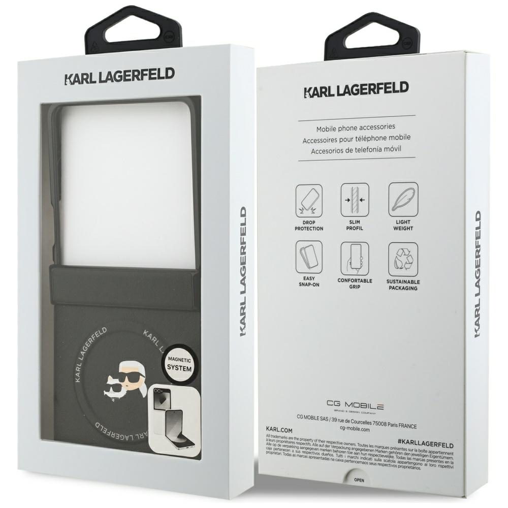 Karl Lagerfeld Karl&Choupette Pins MagSafe Case for Samsung Galaxy Z Flip 7 - Blackeng