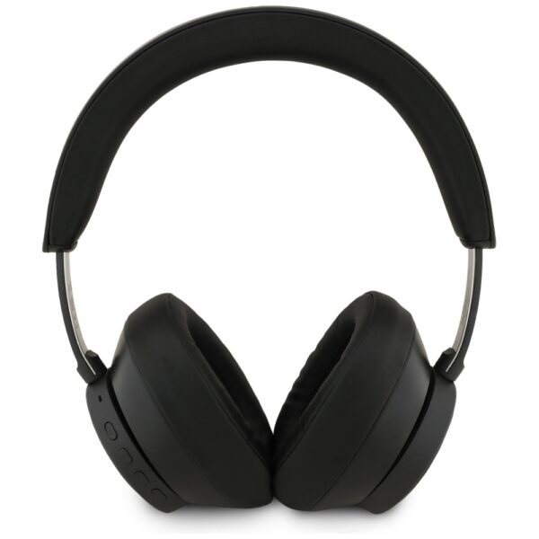 Guess Bluetooth ENC Saffiano Triangle Logo On-Ear Headphones - Blackeng