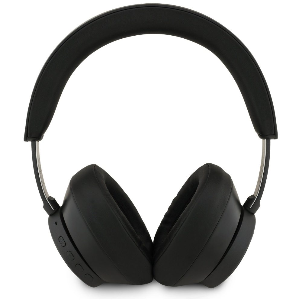 Guess Bluetooth ENC Saffiano Triangle Logo On-Ear Headphones - Blackeng