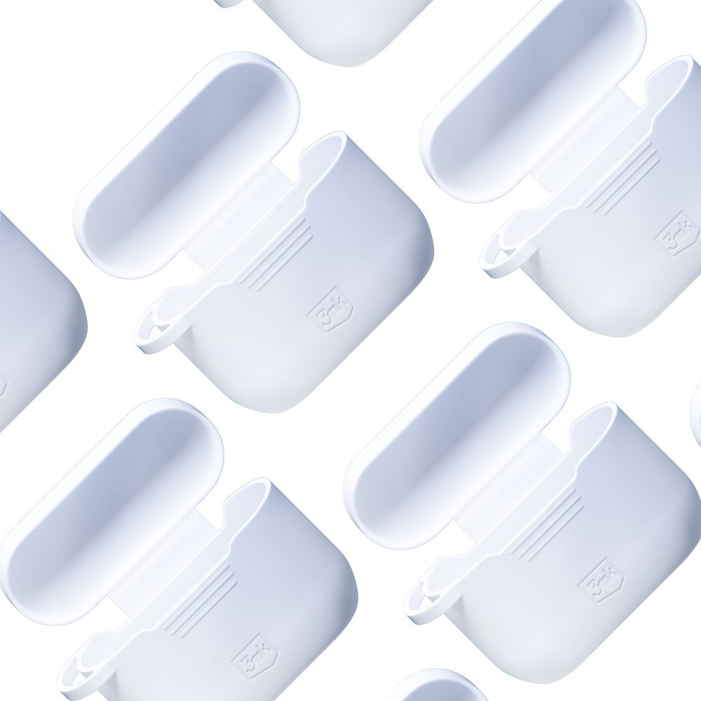 202296_9 3mk Silicone AirPods Case for AirPods Pro 3 - Whiteeng
