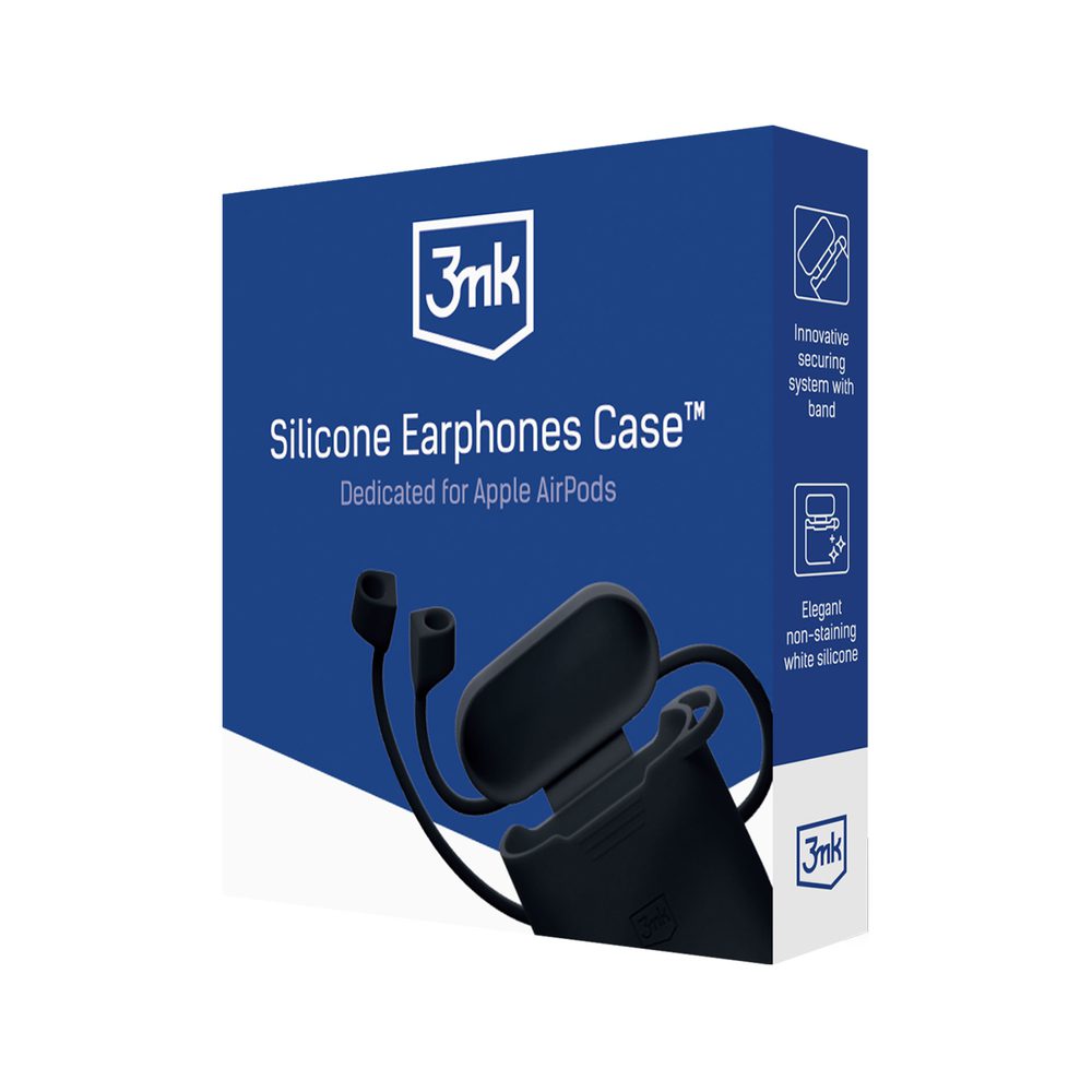 3mk Silicone AirPods Case for AirPods Pro 3 - Blackeng