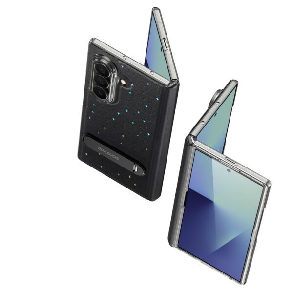 Dux Ducis Stex Case for Samsung Galaxy Z Fold 7 with 360° Stand - Blackeng