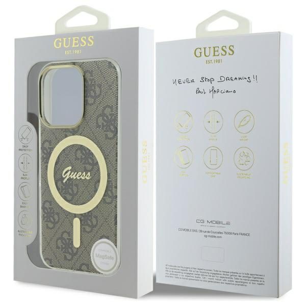 203554_7 Guess IML 4G MagSafe case for iPhone 16 Pro - browneng