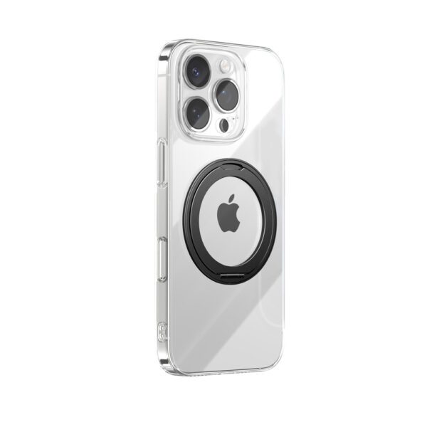 Joyroom JR-16JL6 iPhone 16 Pro Ultra-Thin MagSafe Compatible Case with 360° Ring Stand - Blackeng
