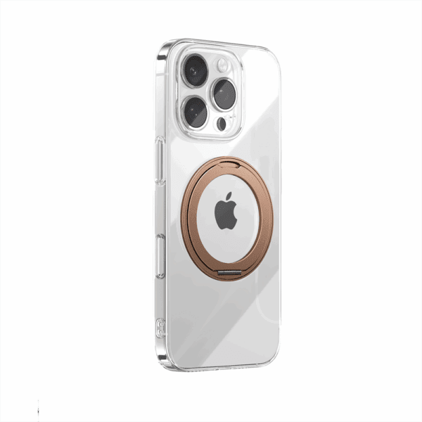 Joyroom JR-16JL6 iPhone 16 Pro Ultra-Thin MagSafe Compatible Case with 360° Ring Stand - Goldeng