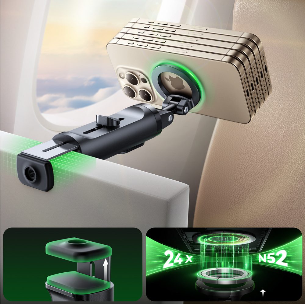 203564_3 Joyroom JR-ZS509 MagSafe Compatible Selfie Stick with Bluetooth - Blackeng