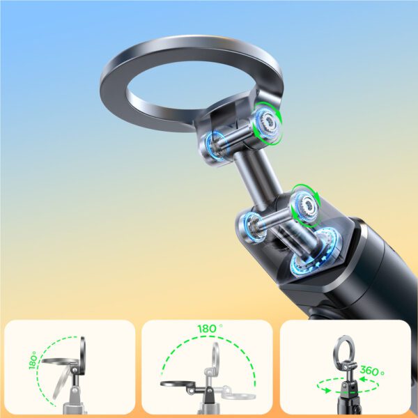 203564_6 Joyroom JR-ZS509 MagSafe Compatible Selfie Stick with Bluetooth - Blackeng