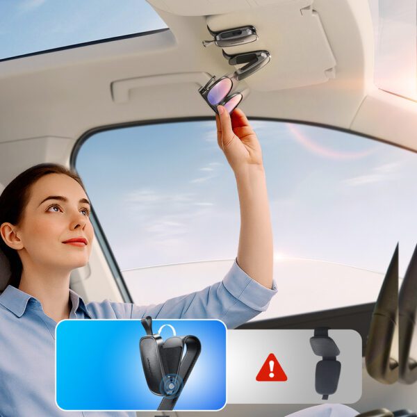 203565_2 Joyroom JR-ZS511 Sun Visor Holder with Magnetic Clip - Blackeng