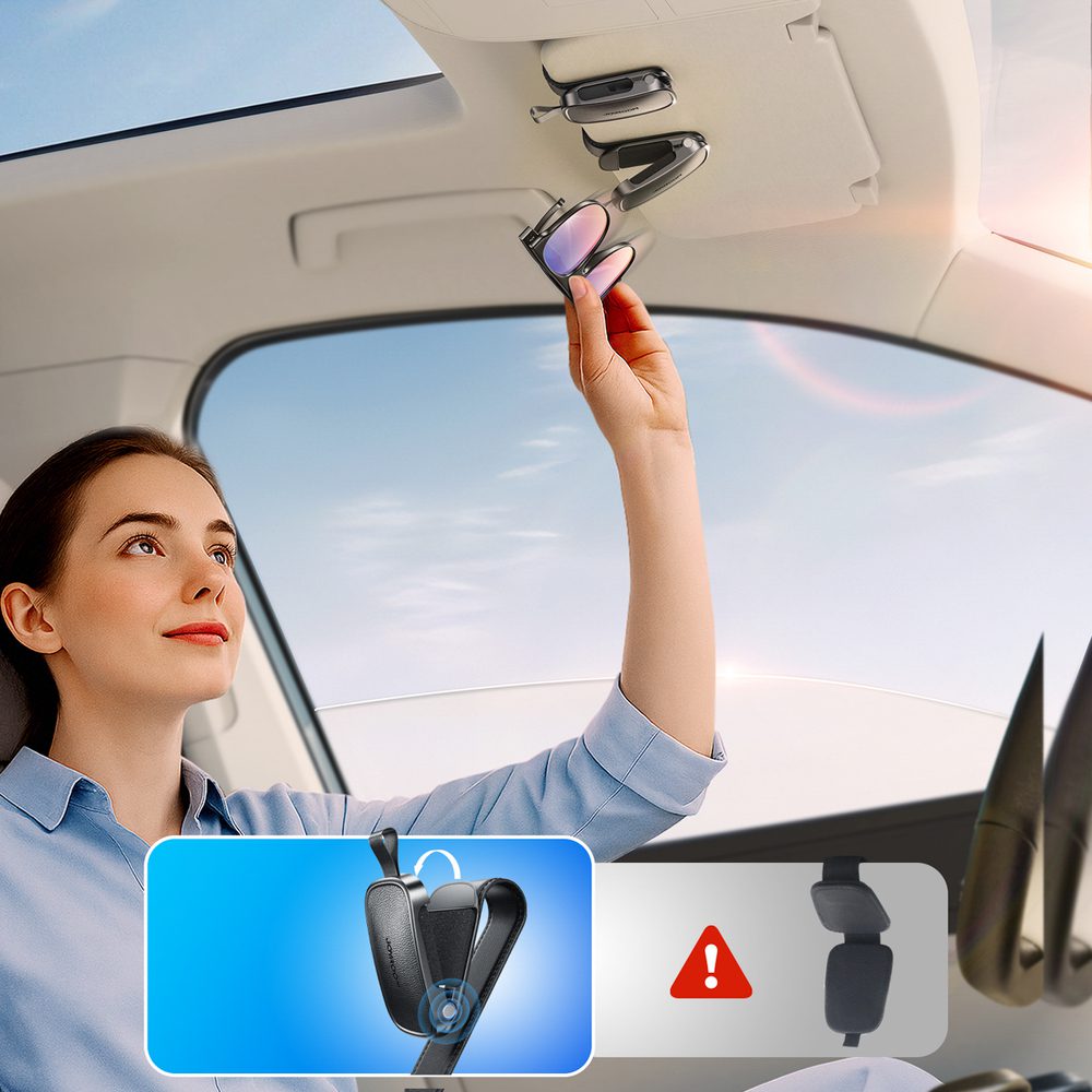 203565_2 Joyroom JR-ZS511 Sun Visor Holder with Magnetic Clip - Blackeng