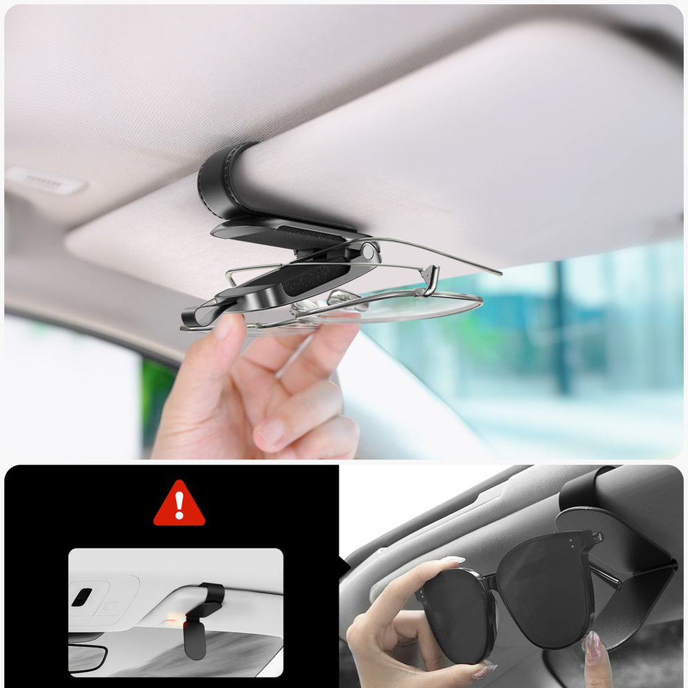 203565_4 Joyroom JR-ZS511 Sun Visor Holder with Magnetic Clip - Blackeng