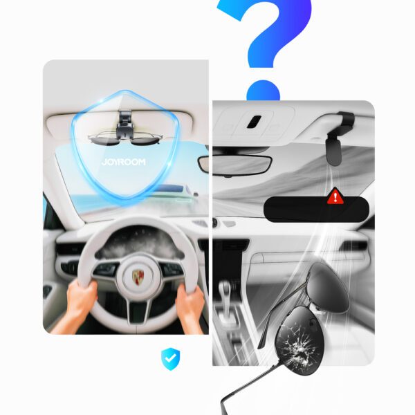 203565_5 Joyroom JR-ZS511 Sun Visor Holder with Magnetic Clip - Blackeng