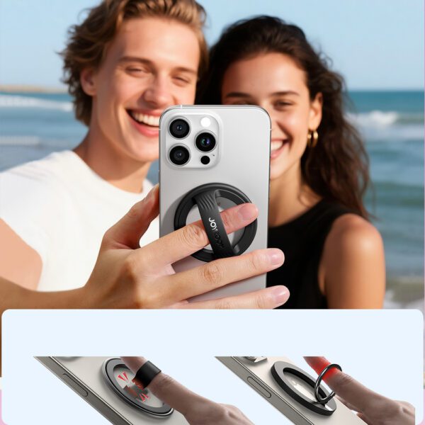 203566_3 Joyroom JR-ZS500 Magnetic Ring Compatible with MagSafe Holder - Blackeng